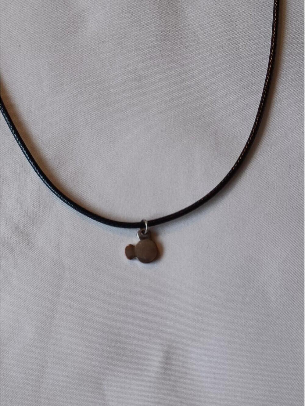 Disney Patinaed Mickey Head Pendant on 18+ Inch Black Cord Necklace - Picture 4 of 6